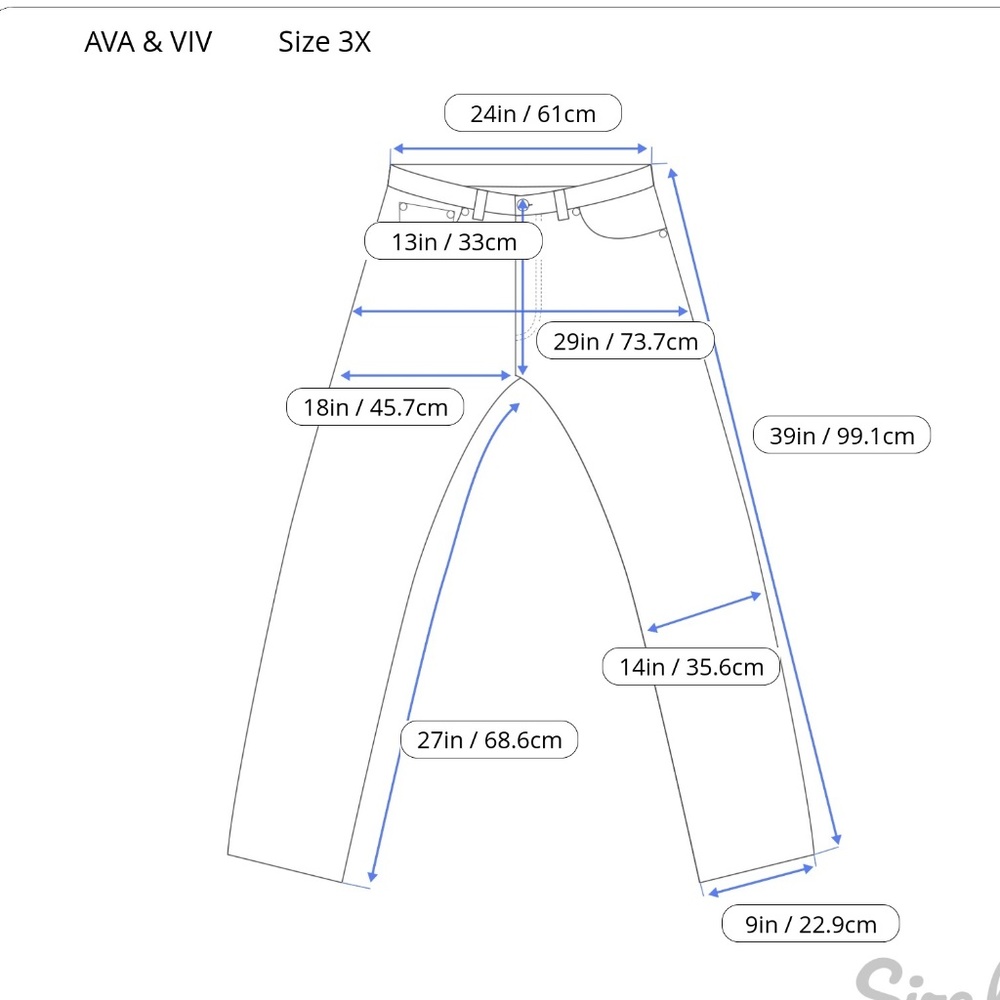 NWOT Ava & Viv Green Soft Pants Size 4X - Picture 7 of 8